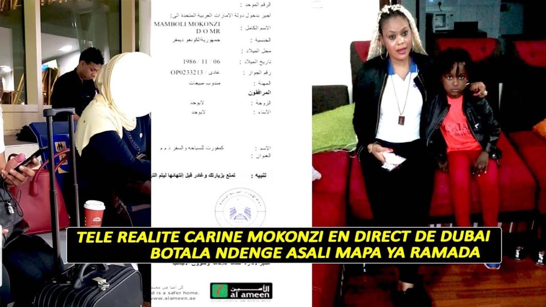 Carine Mokonzi akeyi Dubai, Botala ndenge azo melisa baninga na ye pema Carine Mokonzi akeyi Dubai, Botala ndenge azo melisa baninga na ye pema