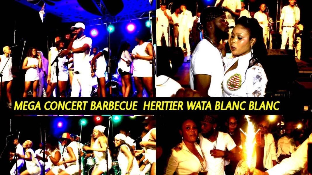 Concert Blanc Blanc ya Héritier Wata : Carine Mokonzi abini na mobali na ye Dondy liboso ya Papouche, Botala réaction ya Wata