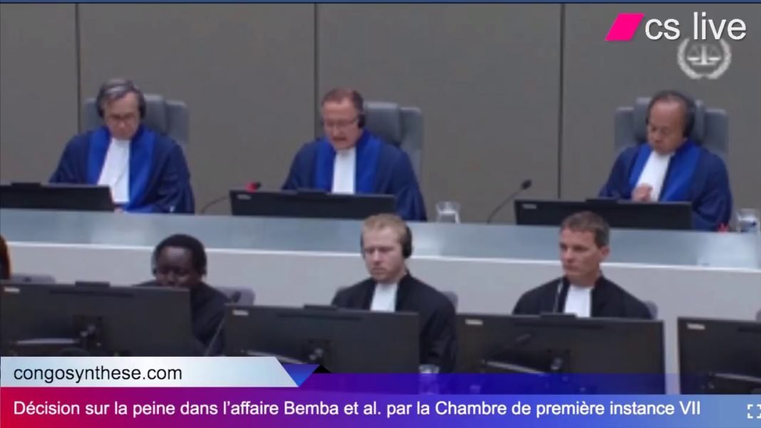 En Direct : Décision sur la peine dans l’affaire Bemba par la Chambre de première instance VII