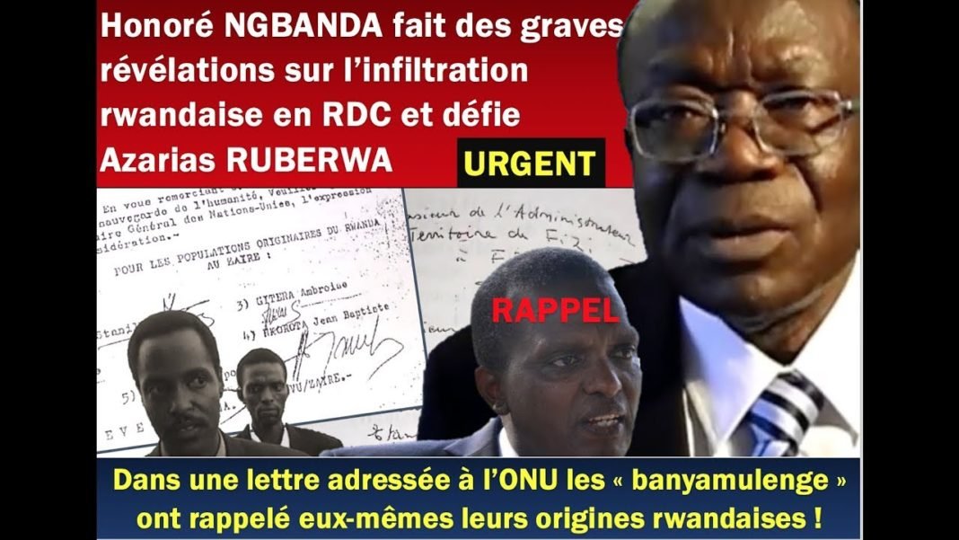 URGENT: Honoré Ngbanda fait des graves révélations sur l’infiltration rwandaise en RDC