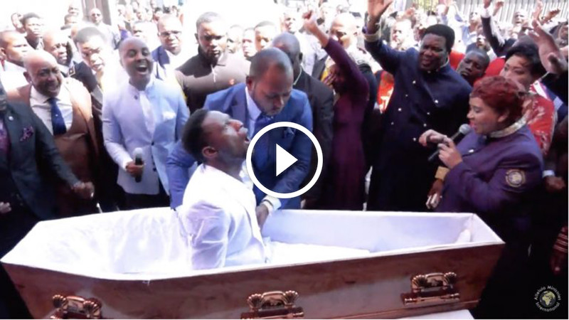 Miracle : Le pasteur congolais Alph Lukau « ressuscite » un homme mort Miracle : Le pasteur congolais Alph Lukau « ressuscite » un homme mort