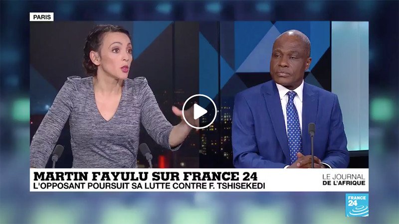 Fayulu sur France 24 : Kabila s’est mis un masque. Ce masque s’appelle Félix Tshisekedi