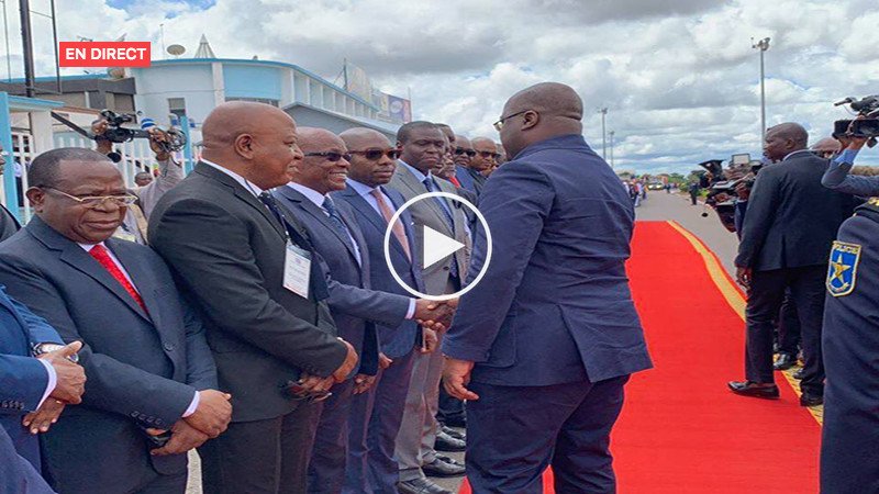 Vidéo en direct du Président Félix Tshisekedi à Lubumbashi
