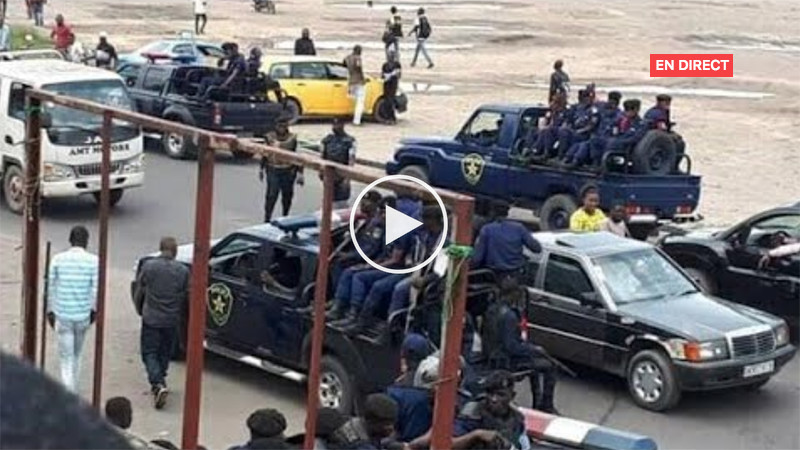LIVE : Bitumba entre La Police et les combattants du MLC à Kinshasa LIVE : Bitumba entre La Police et les combattants du MLC à Kinshasa