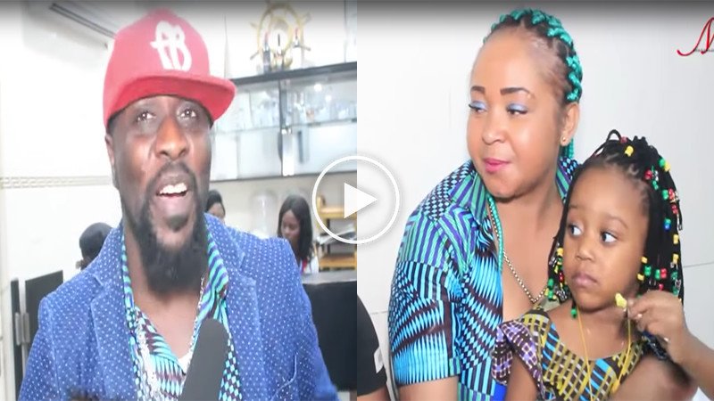 Papy Kakol et sa femme Linda Mundele présentent leur fille