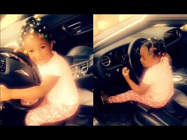La fille de Fally Ipupa veut déjà conduire la voiture Bentley de son père La fille de Fally Ipupa veut déjà conduire la voiture Bentley de son père