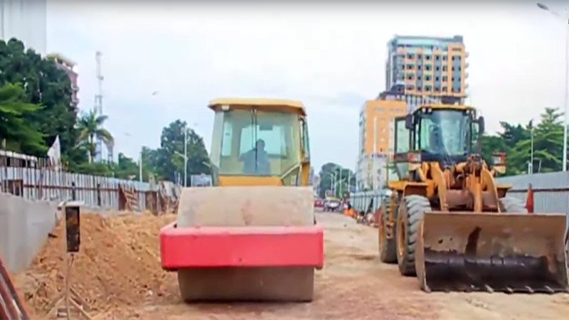 100 jours : Evolution des travaux Saut-de-mouton Gombe Mandela