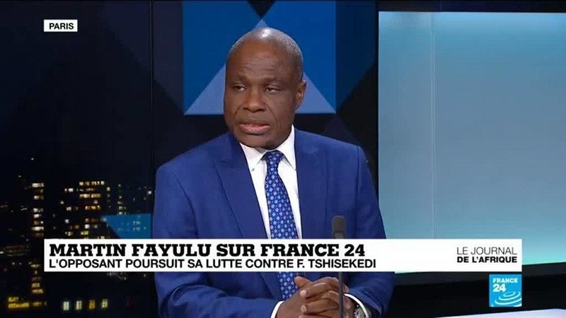 Martin Fayulu sur France 24 parle d’illégitimité de Félix Tshisekedi et du vol de 15 millions USD
