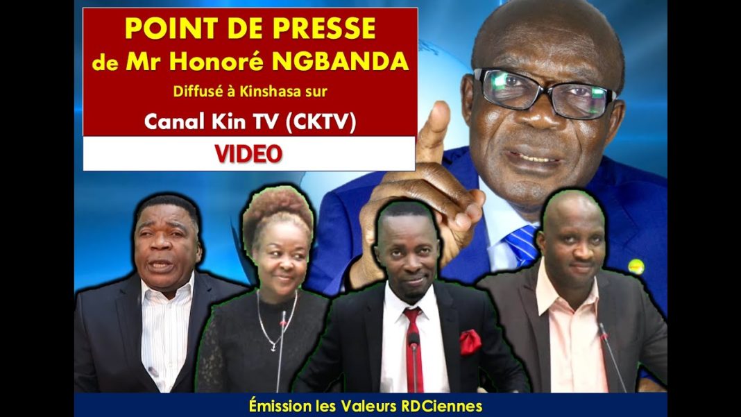 Point de presse d’Honoré NGBANDA avec les Journalistes kinois et de la diaspora Point de presse d’Honoré NGBANDA avec les Journalistes kinois et de la diaspora