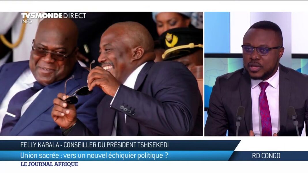 Felly Kabala, conseiller en communication de Félix Tshisekedi sur TV5 Felly Kabala, conseiller en communication de Félix Tshisekedi sur TV5