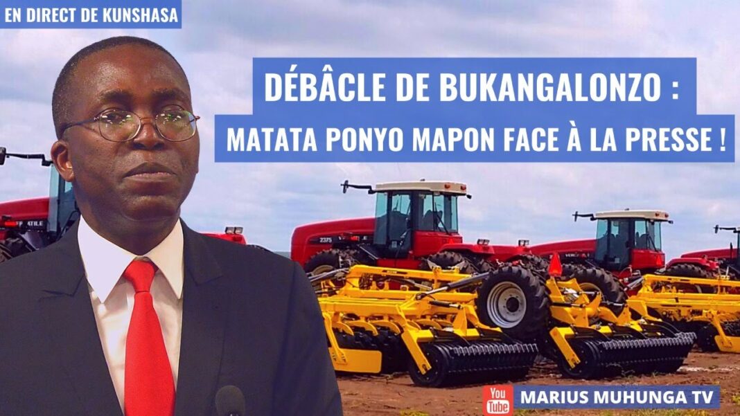 Débâcle de Bukangalonzo : Matata Ponyo Mapon face à la presse ! Débâcle de Bukangalonzo : Matata Ponyo Mapon face à la presse !