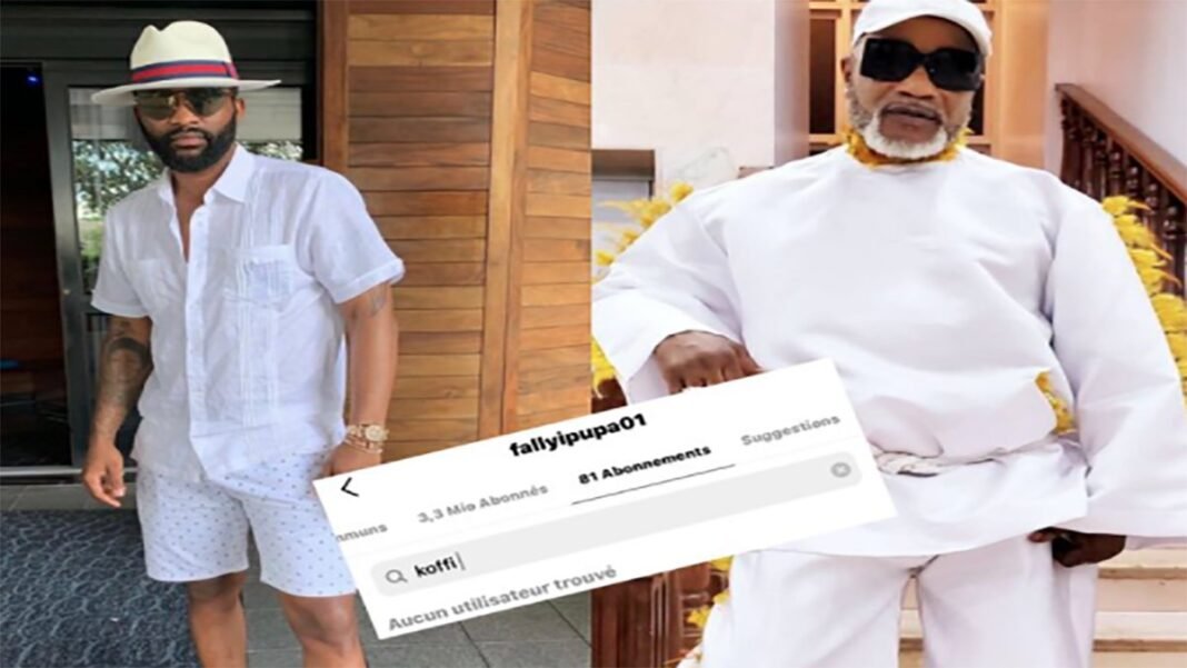 Fally Ipupa a unfollow Koffi Olomide sur Instagram : la toile s’enflamme