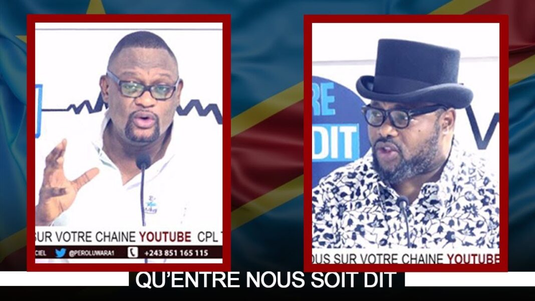 Denis Kambayi contre l’image de Fatshi avec fleur Denis Kambayi contre l’image de Fatshi avec fleur