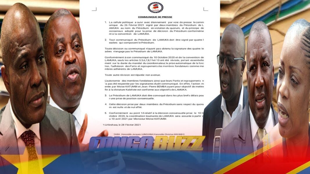Lamuka à couteau tiré ; Cenco à la charge ; Kamerhe toujours en prison Lamuka à couteau tiré ; Cenco à la charge ; Kamerhe toujours en prison