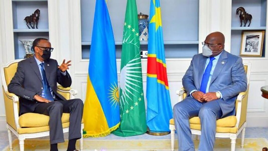 Tête-à-tête Tshisekedi et Kagame à Paris : le Rwanda décide de soutenir l’état de siège proclamé en Ituri et au Nord-Kivu Tête-à-tête Tshisekedi et Kagame à Paris : le Rwanda décide de soutenir l’état de siège proclamé en Ituri et au Nord-Kivu