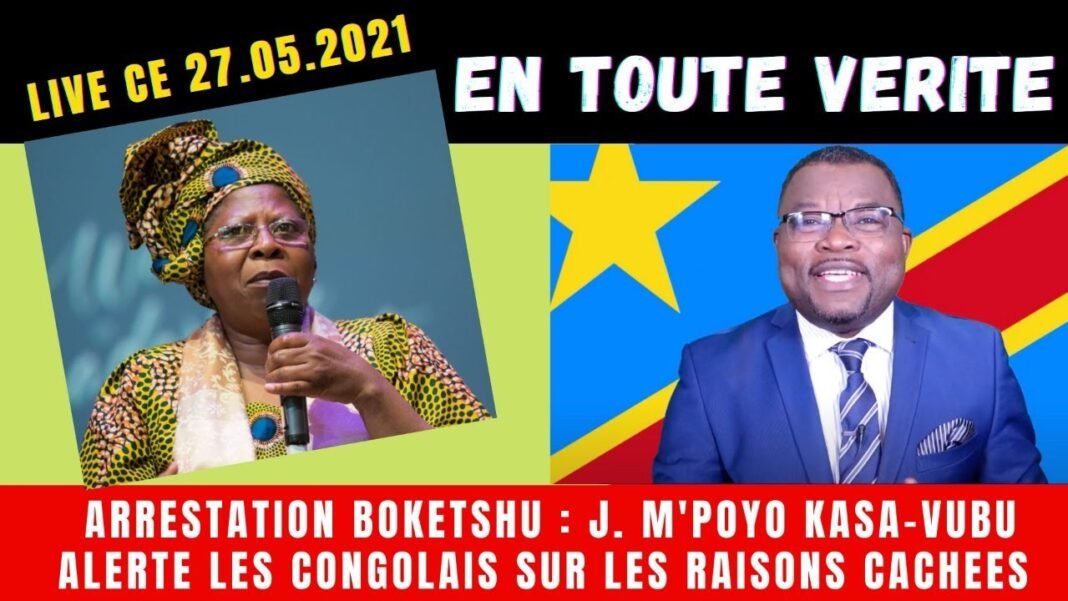 Arrestation de Boketshu : Justine Kasa-Vubu alerte sur les raisons cachées