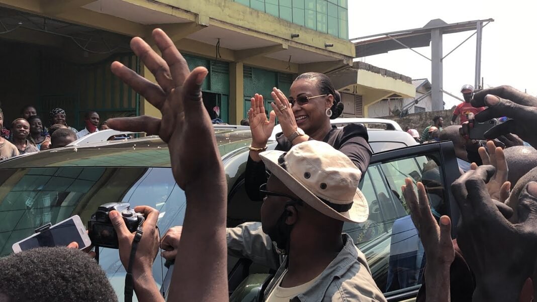 Arrivée de Maman Olive Lembe à Goma. Plein à craquer !