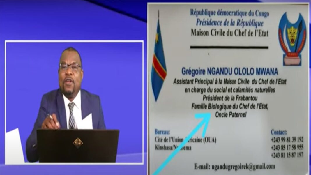 Affaire Carte de visite de l’oncle paternel de Félix Tshisekedi Affaire Carte de visite de l’oncle paternel de Félix Tshisekedi