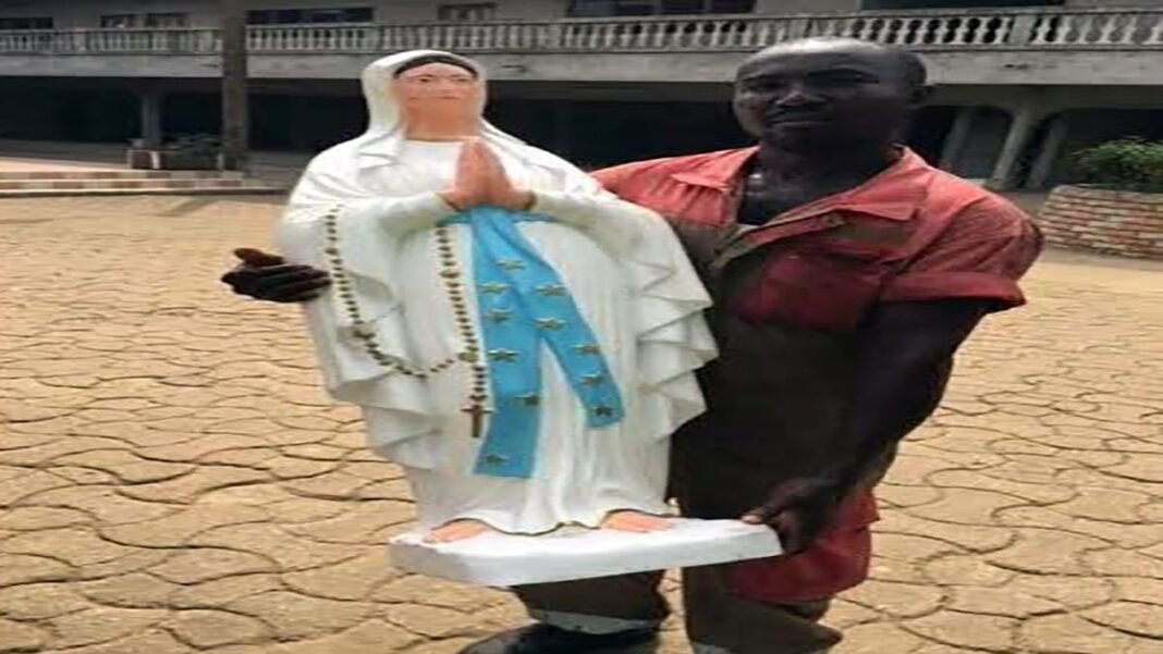 La statue de la vierge Marie volée à Kinshasa