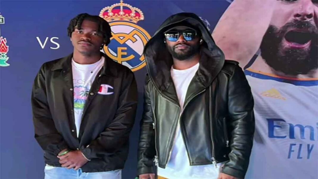 Fally Ipupa au village Heineken quelques minutes avant le début de la finale de la Ligue des Champions