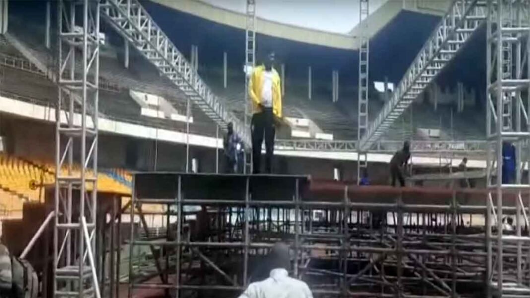 Wenge Musica 4×4: Arrivée des matos (matériels) au Stade des martyrs