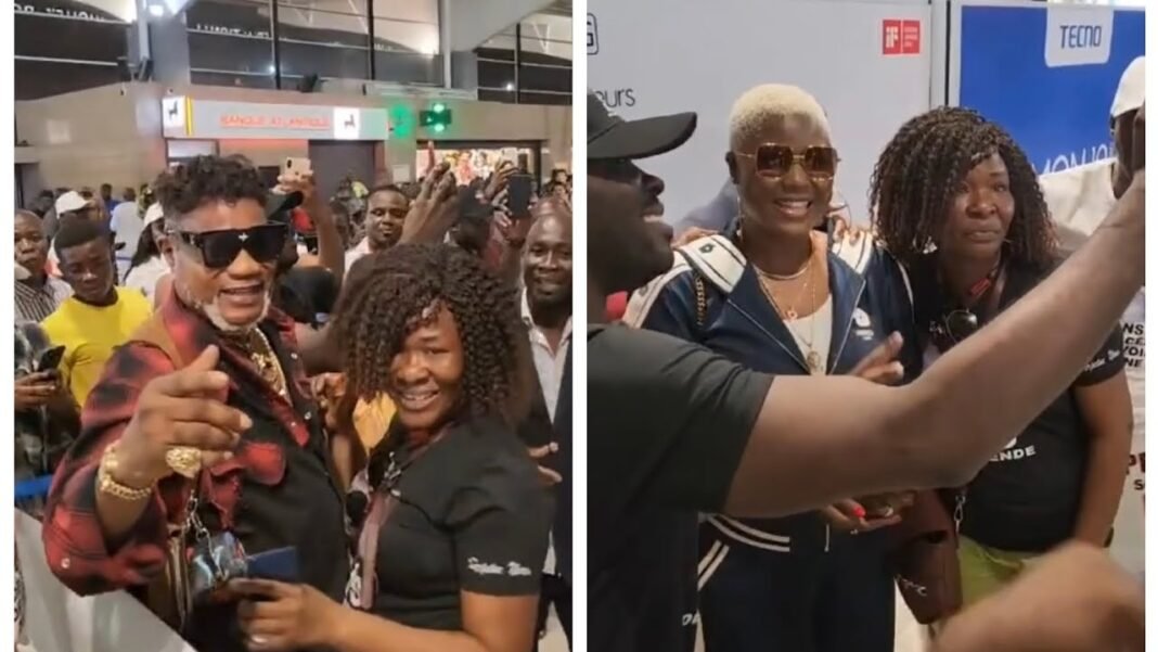 Arrivée de Koffi Olomide et Cindy Le Coeur à Abidjan