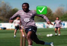 Chancel Mbemba de retour à l’entraînement à Lille !